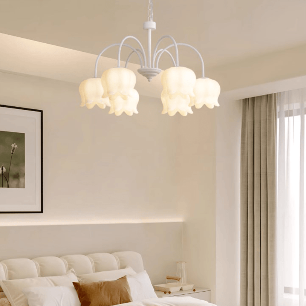 White Lily of the Valley Chandelier
