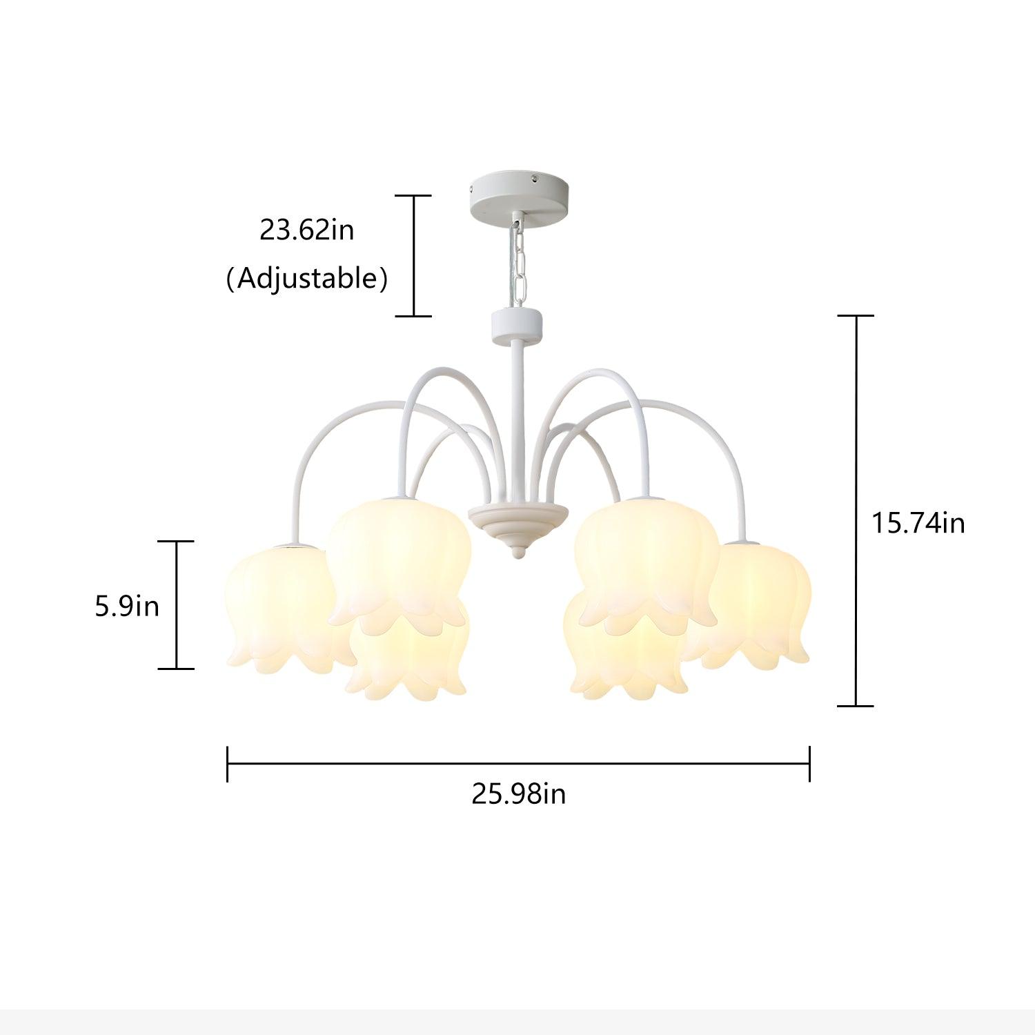 White Lily of the Valley Chandelier - ZozHome