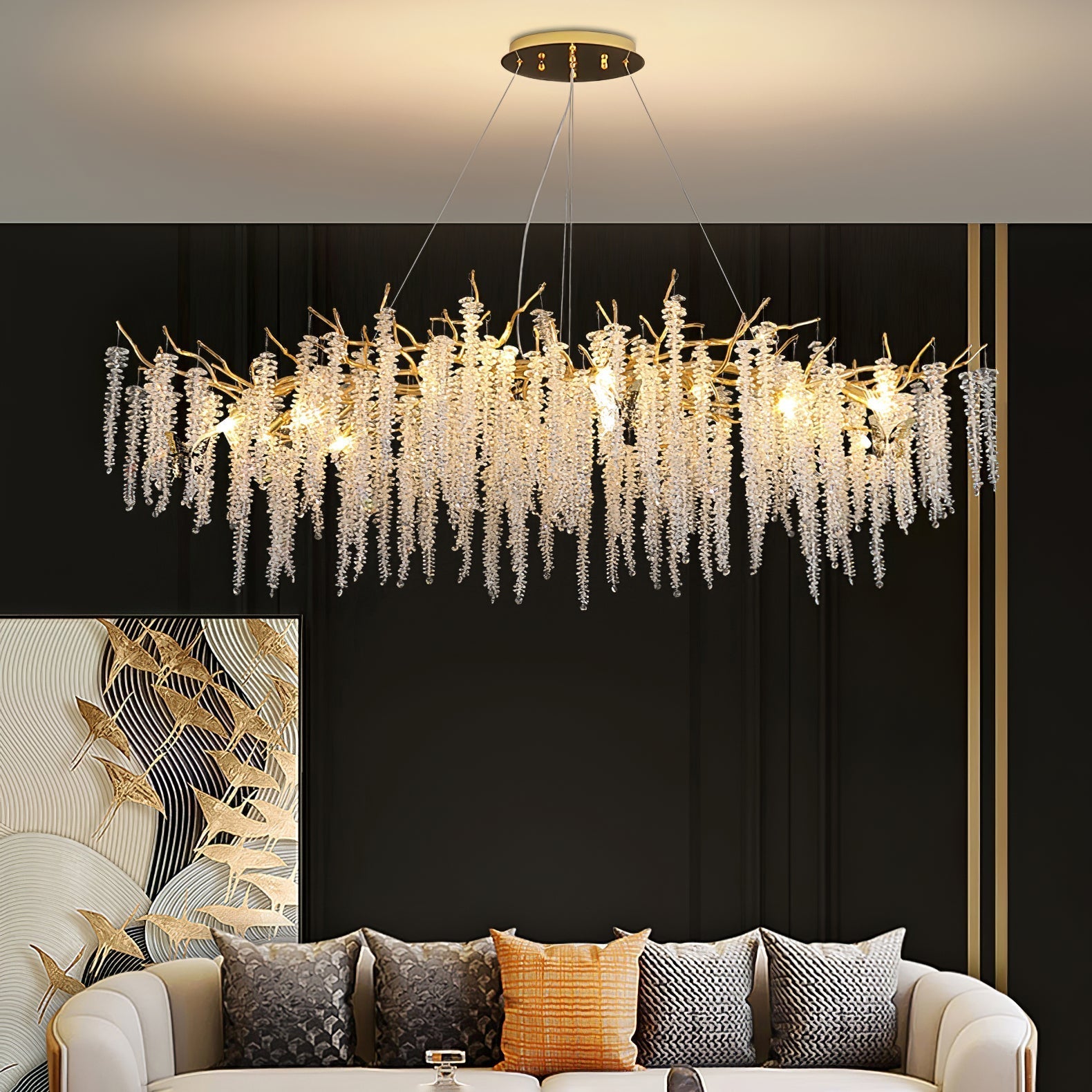 Wisteria Flower Crystal Chandelier