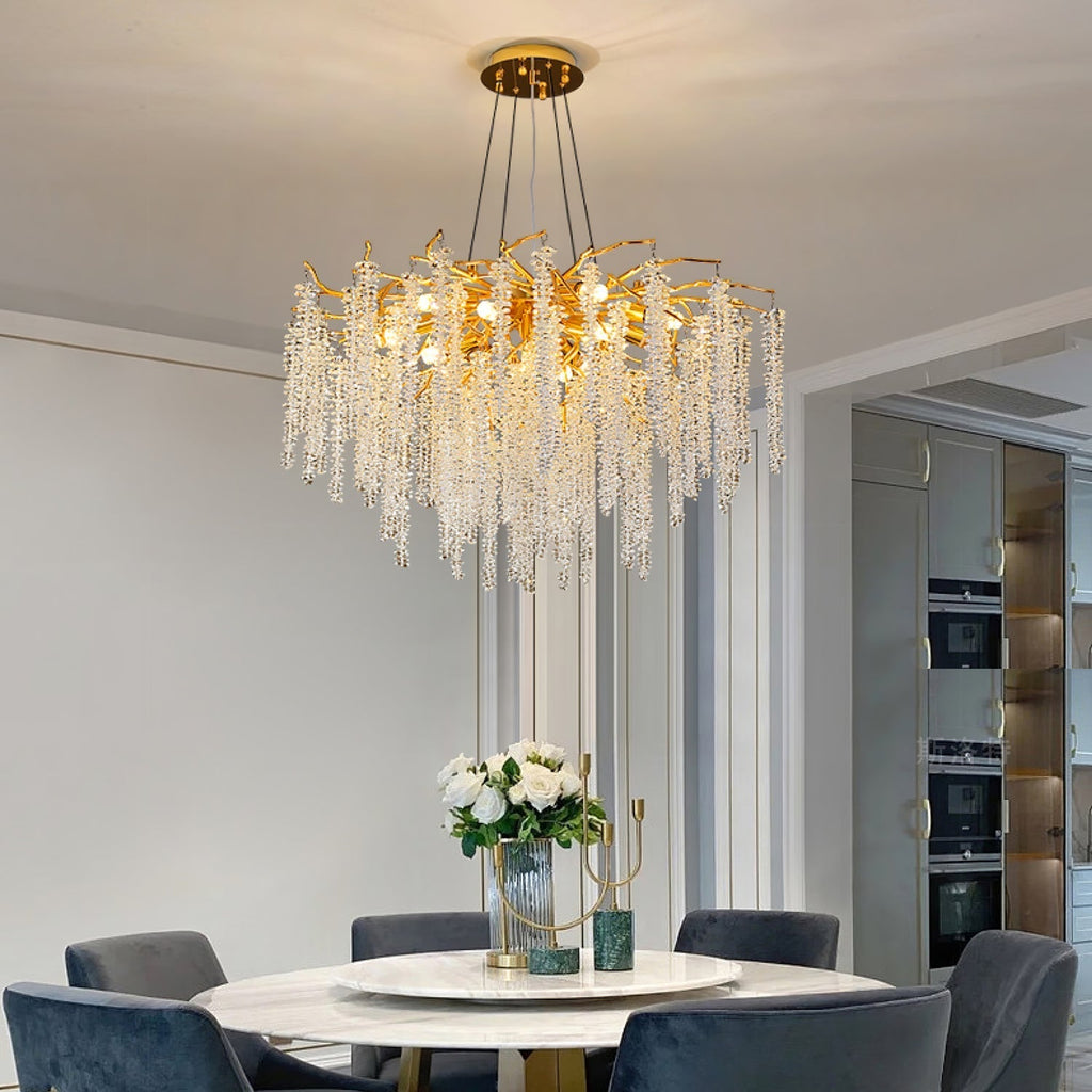 Wisteria Flower Crystal Chandelier